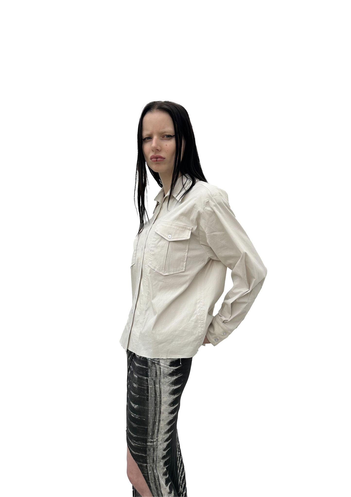 ApronBoy Cream Unisex Cotton Stretch Shirt